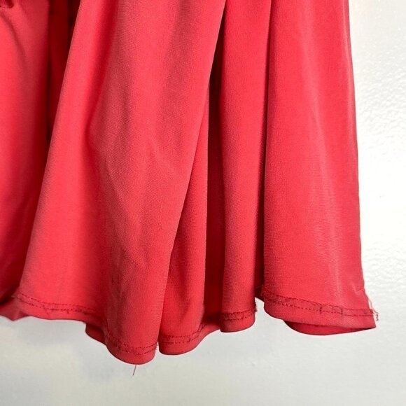 KATIE MAY Winnipeg One Shoulder Ruched Knit Gown in Coral Size Large - Picture 10 of 12